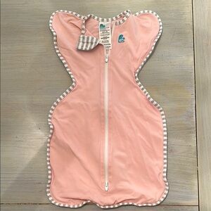 Love to Dream Pink and Gray Baby Swaddle